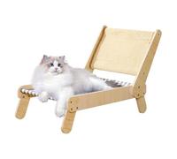 Uozonit Sisal Cat Lounger | Natural Sisal Cat Scratch Chair | 4-Position Adjustable Large Lounge For Small And Medium Kitten