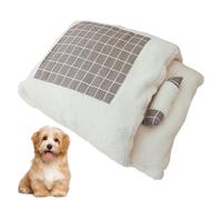 Uozonit Sleeping Bag for Cats, Warm Thickened Cat Sleep Sack, Washable Soft Plush Cat Sack, Dog Cat Winter Warm Sleeping Bag Pet Bed for Autumn Winter