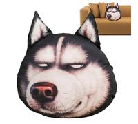 Uozonit Stuffed Dog Shape Pillow, Soft Plush Husky Head Cushion, Stuffed Animal Pillow, for Home Bedroom Living Room Office Hotel College Dorm Farmhouse Car Interior
