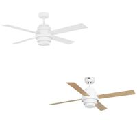 Faro Disc LED Large Ceiling Fan White, Maple