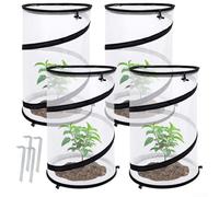 Up Barrier Mesh Plant Enclosure System with Zippered Closure and Anchoring Stakes for Consistent Crop Protection Year After Year (4PCS)
