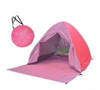 Up Beach Tent for 2 Adults or 3 Kids, Automatic For Instant Setup Sun Shade Shelter with UPF 90+ Protection, Lightweight Portable Camping Canopy with Ventilation(pink)