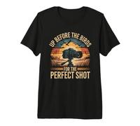 Up Before the Birds for the Perfect Shot Wildlife Nature Premium T-Shirt