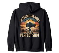 Up Before the Birds for the Perfect Shot Wildlife Nature Zip Hoodie