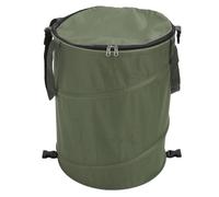 Up Camping Trash Can, Collapsible Garden Bag with Zippered Lid, Reusable Outdoor Up Yard Waste Leaf Bag, Large Capacity Portable Garden Garbage Container (OD Green)