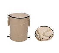 Up Camping Trash Can, Collapsible Garden Bag with Zippered Lid, Reusable Outdoor Up Yard Waste Leaf Bag, Large Capacity Portable Garden Garbage Container (Coffee)