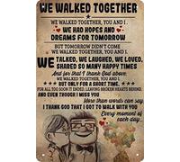 Up Carl and Ellie We Walked Together to My Lover Poster Retro Metal Tin Sign Vintage Sign for Home Coffee Wall Decor 12x16 Inch