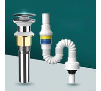 Up Clicker Drain Stopper With German Engineered Odorless Sink Drain Pipe, Designed For Leak Proof And Efficient Plumbing Installations(German)