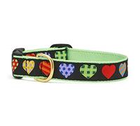 Up Country - COH C L Colorful Hearts Wide 1 Dog Collar, L