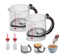 Up Cup 4 in 1 Measuring Cup, Multi-Functional Adjustable Measuring Cup, All in One Adjustable Measuring Cups with Handle & Scraper-Style Seal Base, pace-Saving Easy to Clean (2Pcs)