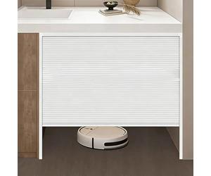 Up Down Sliding Folding Door for Storeroom, Retractable Screen Accordion Doors No Low Rail, Non-Woven Telescopic Security Gate with Aluminum Frame(105x65cm/41x26in)