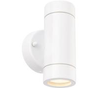 Up & Down Twin Outdoor IP44 Wall Light - 2 x 7W GU10 LED - Gloss White