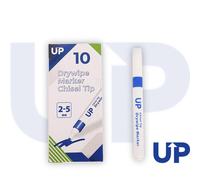UP Drywipe Chisel Tip Marker Blue (10)