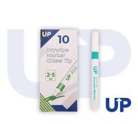 UP Drywipe Chisel Tip Marker Green (10)