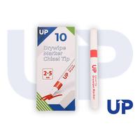 UP Drywipe Chisel Tip Marker Red (10)