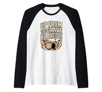 Up from the Grave He Arose Christian Resurrection Empty Tomb Raglan Baseball Tee