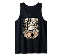 Up from the Grave He Arose Christian Resurrection Empty Tomb Tank Top