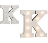Up in Lights LED Alphabet Wooden Letters Illuminated Letter Night Light Decorative LED Alphabet Letter Lamp Warm White (K)