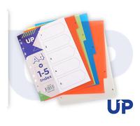 UP Index Polypropylene A4 1-5 Multicolour