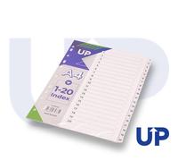 UP Index White Clear Tabs 1-20