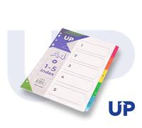 UP Index White Multicolour Tabs 1-5