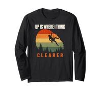 Up is Where I Think Clearer Climbing Hiking Mindset Long Sleeve T-Shirt