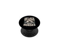 Up Late Reading About Horses Night Scene PopSockets Adhesive PopGrip