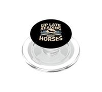 Up Late Reading About Horses Night Scene PopSockets PopGrip for MagSafe