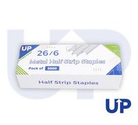 UP Metal Half Strip Staples 26/6 Box of 5000