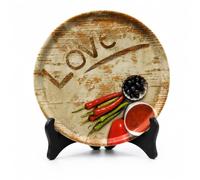 Up on the Tables Saturnia Napoli Flour Pizza Plate 31cm | Love Design, Chilli & Olive Motif
