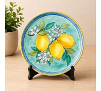 Up on the Tables Saturnia Napoli Lemon Pizza Plate 33cm | Lemon Design Pizza Plate, 33cm Diameter