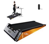 Up Pad, FINEHORSE Walking Pad Treadmill with Auto Incline, 6 in 1 Under Desk Treadmill, 6-Level Incline Treadmill, 2.5HP Portable Treadmill for Home with 330LBS Capacity, LED Display, Remote Control