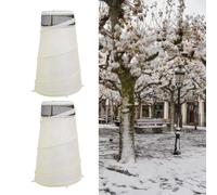 up plant covers crafted from mesh and cloth for frost and animal protection, designed to maintain plant health in winter conditions (2pcs)