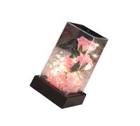 Up Rose in Acrylic Box Preserved Flowers Artificial Flowers, B
