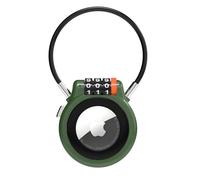 UP Security AirTag Holder with Combination Lock for Luggage Tracking, Finder Metal Case Compatible with Apple AirTag, GPS Tracker Holder with Cable Lock Mount for Suitcase, Backpack, Outdoor Ski Gear