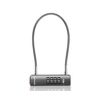 UP Security Combination Cable Lock Outdoor Use, 4-Digit Combo Lock for Fence Gate, Travel Luggage, Thin Wire Pad Lock with Code, for Cabinet, Wardrobe, Scooter (11.8"(30cm) Cable, Gray)