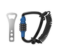 UP Security Combination Lock D Ring with Retractable Cable, 3 Digit Combo Lock for Helmet Safe, Backpack, Luggage Anti-Theft, Stroller, Scooter, Gym Locker, Fence, Travel, Outdoor Use (D Ring, Blue)