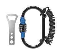 UP Security Combination Lock D Ring with Retractable Cable, 3 Digit Combo Lock for Helmet Safe, Backpack, Luggage Anti-Theft, Stroller, Scooter, Gym Locker, Fence, Travel, Outdoor Use (Oval, Blue)