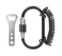 UP Security Combination Lock D Ring with Retractable Cable, 3 Digit Combo Lock for Helmet Safe, Backpack, Luggage Anti-Theft, Stroller, Scooter, Gym Locker, Fence, Travel, Outdoor Use (Oval, Gray)