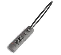 UP Security Combination Lock Keyless Cable Padlock with Steel Wire Rope, Resettable Combo Code Anti-Theft for Locker, Cabinet, Fence, Gate, Pet Door, Bike Helmet Safe, 12"(30cm) Cable, Grey