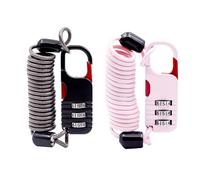 UP Security Gym Locker Lock, 4 Digit Combination Lock for Gym Locker, Travel Safe Combo Luggage Padlocks, Combination Padlock for Cabinet, Suitcase, Storage Unit (Black+Pink)
