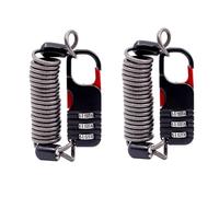UP Security Gym Locker Lock, 4 Digit Combination Lock for Gym Locker, Travel Safe Combo Luggage Padlocks, Combination Padlock for Cabinet, Suitcase, Storage Unit (Black+Black)