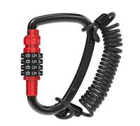 UP Security Heavy Duty Carabiner Clip with Combination Lock, Metal D-Ring | Lock for Climbing Rope, Camping Hammock, Travel Essentials Anti Theft, 4 in 25 KN Large Locking Carabiner with 4.5 ft Cable