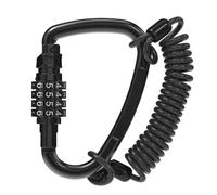 UP Security Large Carabiner Clip Heavy Duty Combination Lock Metal D Ring | 4 in 25KN/2550kg Locking Carabiner with 4.5 ft Cable Lock for Climbing Rope, Camping Hammock, Travel Essentials Anti Theft