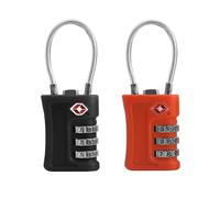 UP Security Luggage Locks TSA Approved 2 Pack, Small Padlock Combination, TSA Locks for Luggage, Travel Combo Padlock with Code, for Suitcase, Backpack Zipper, Locker, Gun Case (Black+Orange)
