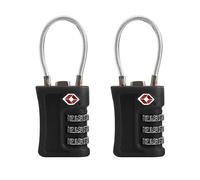 UP Security Luggage Locks TSA Approved 2 Pack, Small Padlock Combination, TSA Locks for Luggage, Travel Combo Padlock with Code, for Suitcase, Backpack Zipper, Locker, Gun Case, Ammo Can (Black+Black)