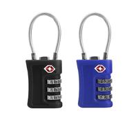 UP Security Luggage Locks TSA Approved 2 Pack, Small Padlock Combination, TSA Locks for Luggage, Travel Combo Padlock with Code, for Suitcase, Backpack Zipper, Locker, Gun Case (Black+Blue)