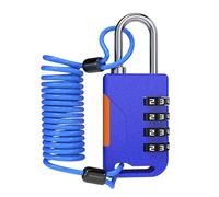 UP Security Ski Lock, Combo Lock with Retractable Cable (36in), Padlock Combination with Cable for Snowboard, Bike, Luggage, Suitcase, Locker, Fridge, Refrigerator, Cabinet, Outdoor Fence (Blue)