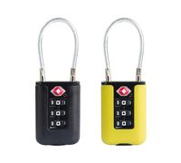 UP Security Suitcase Locks TSA Approved, 3 Digit Combination Padlock, TSA Locks for Luggage, Combo Padlock with Code, for Backpack, Gym Locker, Ammo Can, Guitar Gun Case, Bag Zipper (Black+Yellow)