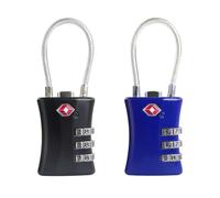 UP Security Suitcase Locks TSA Approved, Small Padlock Combination, TSA Locks for Luggage, Combo Travel Padlock with Code for Backpack, Gym Locker, Ammo Can (Black+Blue)